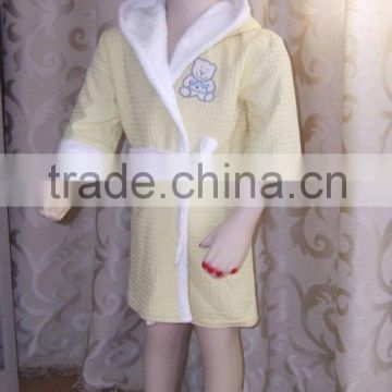 cotton waffle children' s bathrobes