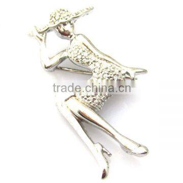 lovely rhinestone girls brooch