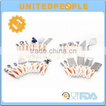 28 PCS Multiple Prupose Nylon Handle Stainless Steel Kitchen Gadget Set