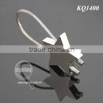 Promotional Star Shaped Steel Wire Metal Wire Keychain photo-4