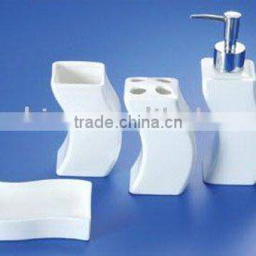 Hotel white color porcelain bath room set JX-SA705