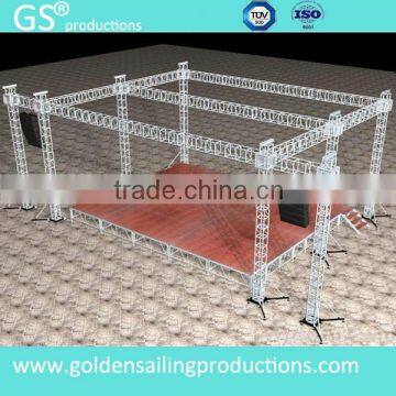 customized aluminum roof truss with side wing for speakers and led walls