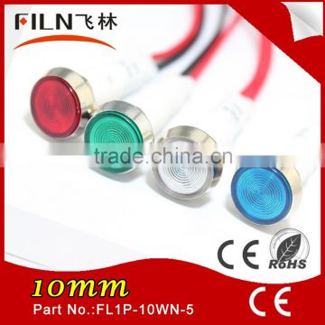 Hot Selling With 20cm Wire 10MM Plastic Red Led 220v traffic signal light