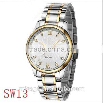 Factory wholesale unisex watch, best gift couple watches, stainless steel watch for lover gift