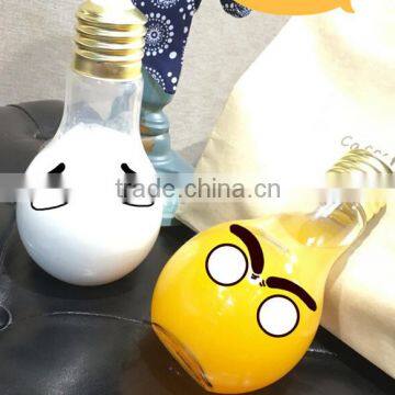 2016 new products Bulb beverage bottle/Creative yogurt bottle