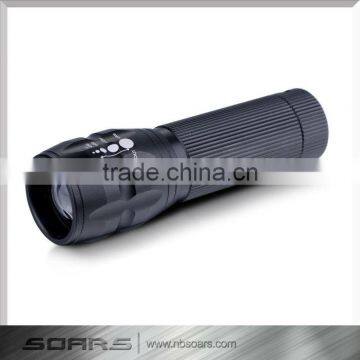 Telescopic zoom flashlight Aluminum CREE Q5 LED Zoom Torch Light adjustable head flashlight