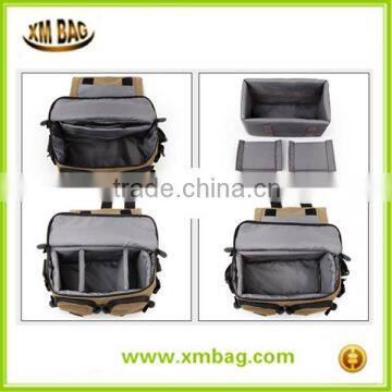 Fashion Canvas Camera Bag for PENTAX, CANON NIKON Camera Shoulder Bag Durable Dslr Camera Bag With Leather photo-2