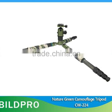 BILDPRO Advertising Tripod Carbon Fiber Camera Stand Video Tripod Grass Green Color