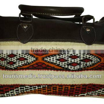 Handmade Moroccan Kilim Handbags Genuine Leather and Kilim New Style Ref444 photo-2