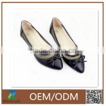 2016 new arrival design spring dance shoes ballet shoes with bow for girl