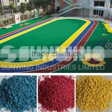 low prices colorful recycled rubber granules