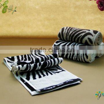 Black and White Striped Bath Towel