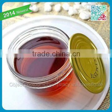 Machine pressed glass jar hot sale foods storage glass jar with metal lid