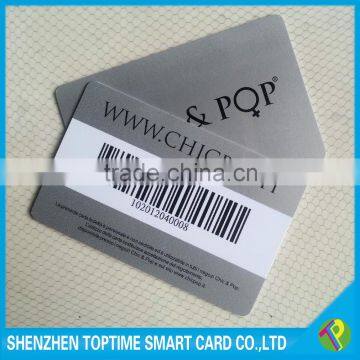 Top quality printing CR80 barcode plastic card