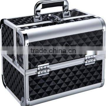 aluminum frame cosmetic case beauty case with combination lock (D2629)