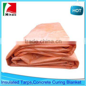 Polyethylene Concrete Curing Blanket,Orange Insulated Tarps,Poly Insulated Tarpaulin