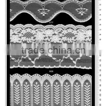 raschel lace elastic scalloped nylon lace trim