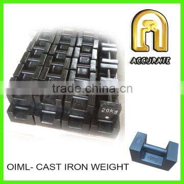 OIML standard test weights, 20kg test weights, 20kg cast iron weights