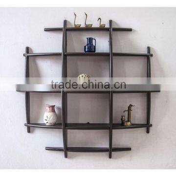 2015 Modern style wooden display rack,Wall mounted wood MDF decorative floating wall shelf, hanging display rack