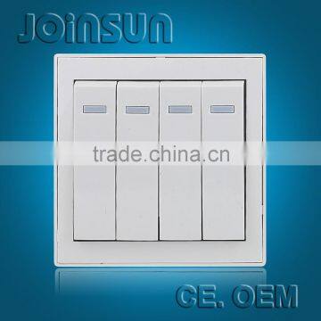 4 gang 1 way wall light electrical switch LV41