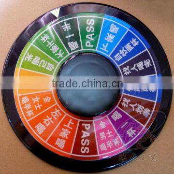 Night light acrylic game turntable with full colors printed