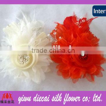 Wholesale wedding handmade voile flowers