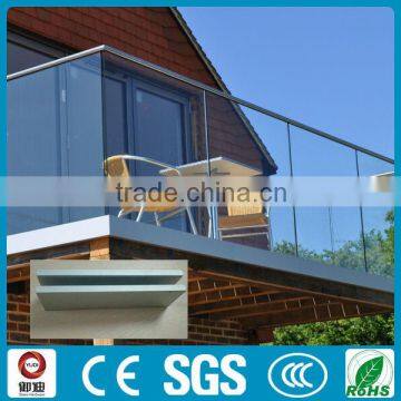 Modern Exterior Frameless Tempered Glass Balcony Railing Designs photo-3