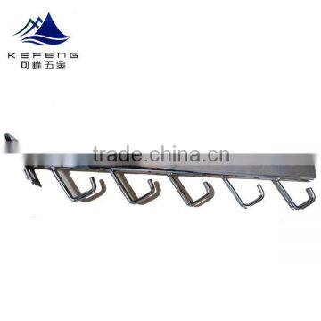 Metal display clothes hook with peg