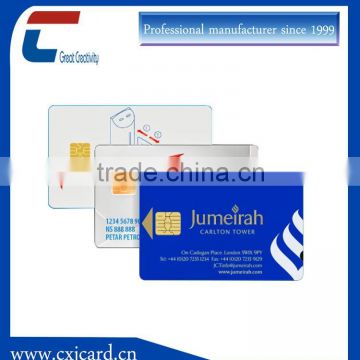 PVC contact smart card with chip