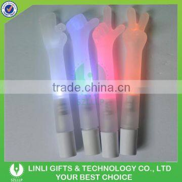 Customized Logo Plastic Lighted LED Finger Pen