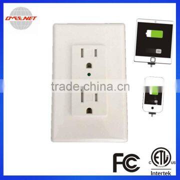 MAX 3.1A ETL list 125V TR usb wall socket wall outlet USB receptacle wall USB socket