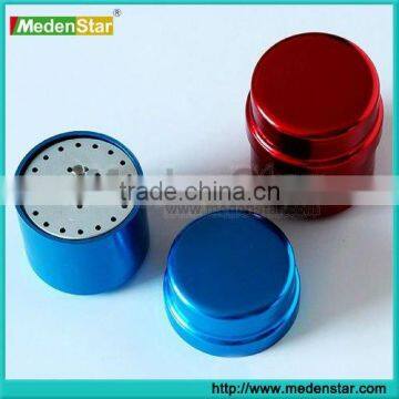 China supply Aluminium Dental Round Endo box burs holder many colours