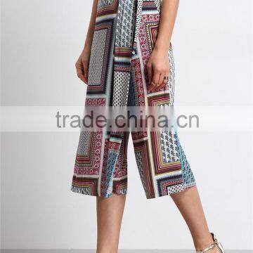 2016 Latest Wide Leg Sleeve Midi Length Women Palazzo Pants photo-4