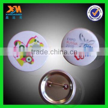 Tin button badges/ plastic button badge clip/blank souvenir pin button