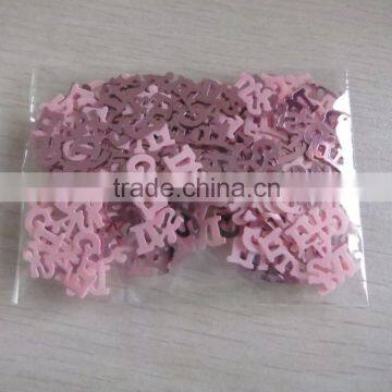 2X1.6cm Metallic PVC It's a Girl New Bady Happy Birthday Confetti for Party Decoration photo-6