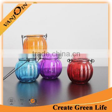 200ml Home Decoration Pumpkin Shaped Glass Candle Holders Glass Container Glassware