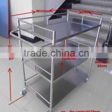 3-layer stainless steel handcart