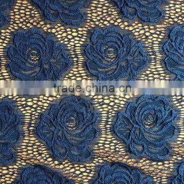 High stretch fashion elastic jacquard lace fabric for ladies dress