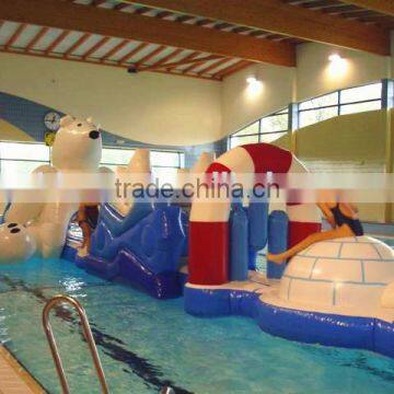 Small Cute Polo Bear Inflatable water aqua track