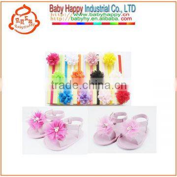 cute girls headband summer Open-toed baby sandal shoes