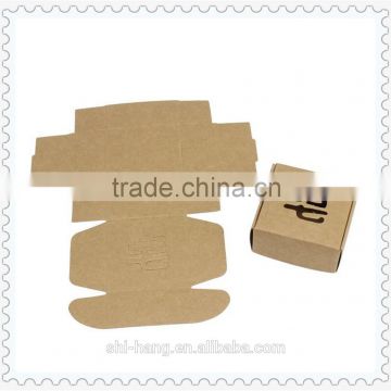 Customized brown kraft paper pizza box type packaging enable flatted shipping