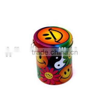 round tin box
