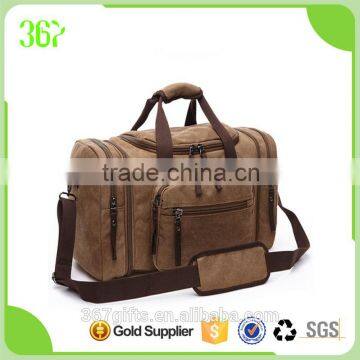 High Quality Shoulder Washing Canvas Bag Luggage Outdoor Canvas Travel Bag