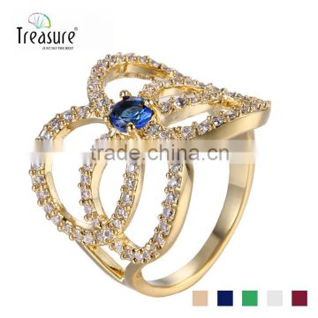 gold plated jewelry fashion ring Bridal jewelry diamond ring Fashion 2016