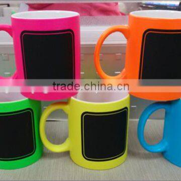 Neon color chalk mug ceramic mug kitchen use