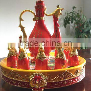 12 Animals Zodiac red Ceramic Glass for Ceramic Wine Cup