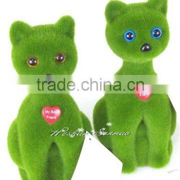 Wholesale Topiary Cat Moss Covered Artificial for Decorative photo-2