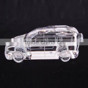 Hot sale clear 3d crystal glass car model for gift items