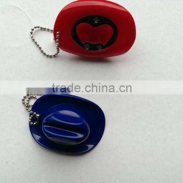 safety helmet bottle opener with keychain