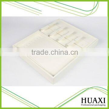 Guangzhou factory white leather jewelry display tray